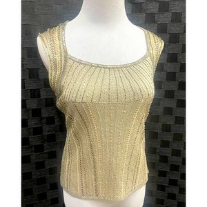 Adrienne Vittadini Platino beaded top